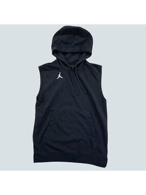 Nike Air Jordan Dri-FIT Mens Sleeveless Hoodie Black Pullover Size S